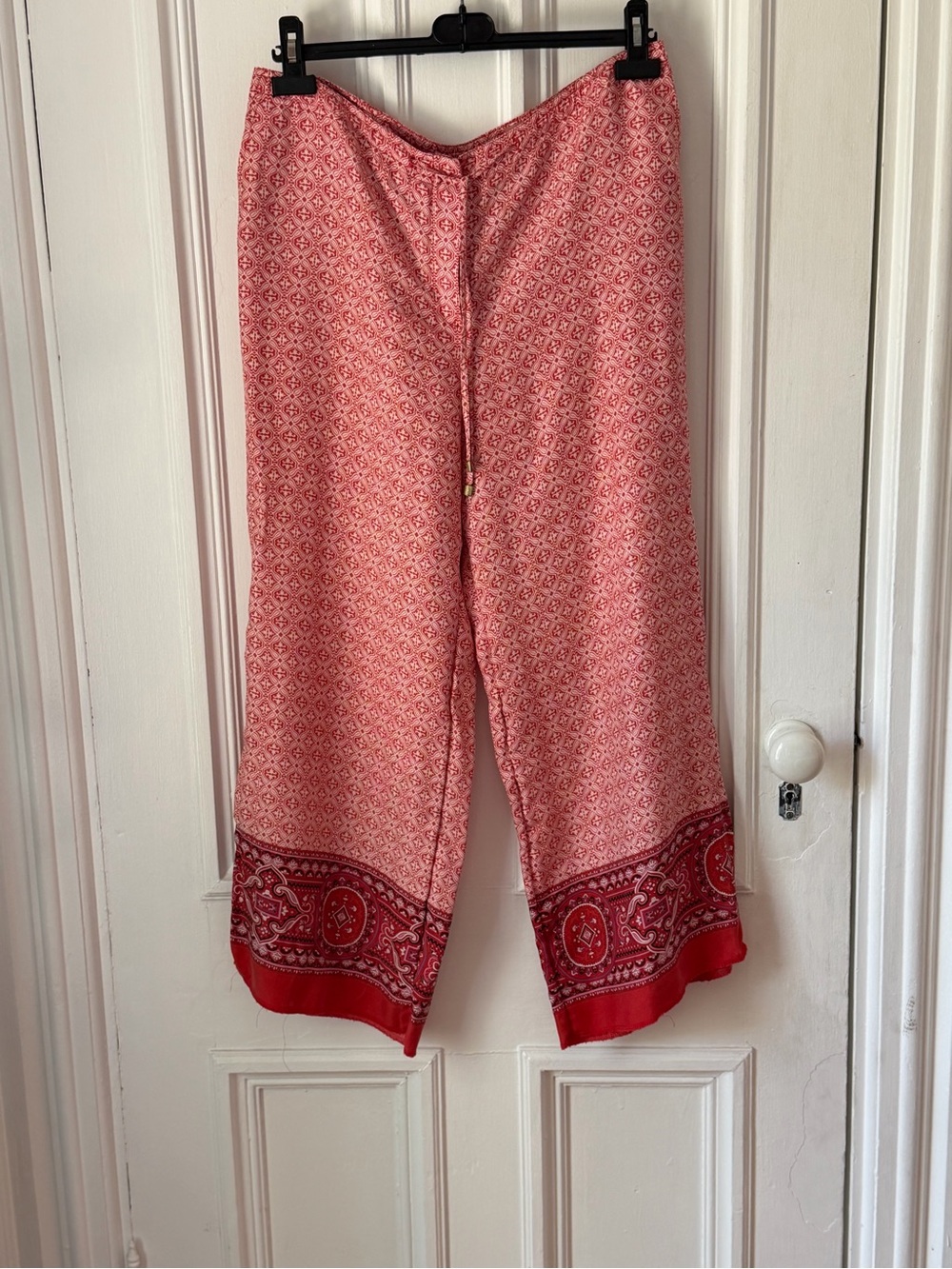 Women’s Talbots Petites 100%Silk Patterned Paisley Mandala Pants Size 12P